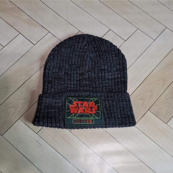 Star Wars Grey Black Embroider Patch Beanie - Picture 9 of 9